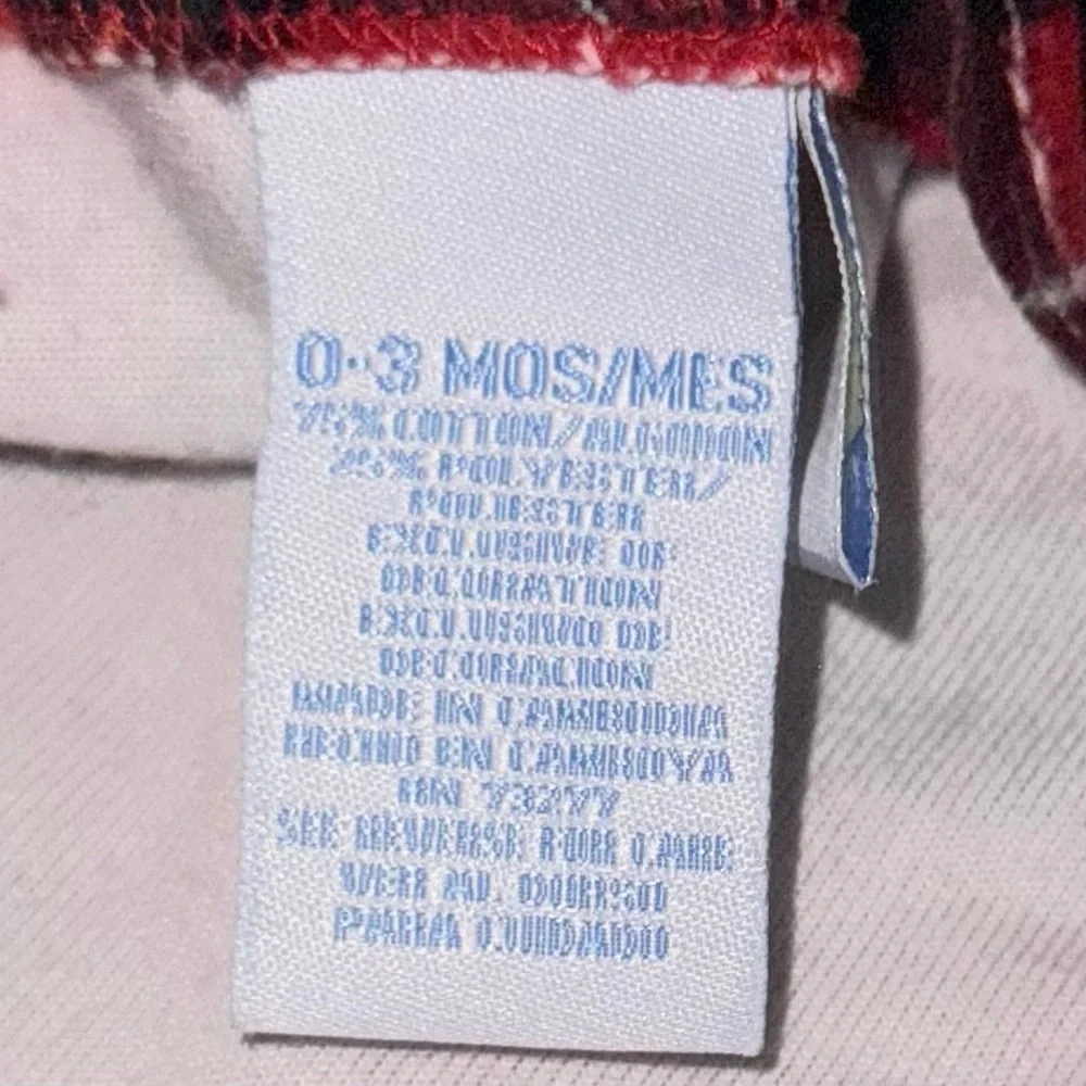 NWT First Moments My First Christmas Baby Velour Footie Sleeper Plaid Red 0-3 - Picture 11 of 12